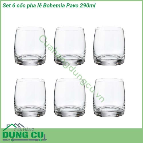 Set 6 cốc pha lê Bohemia Pavo 290ml được làm từ chất liệu pha lê cao cấp của vùng Bohemia Tiệp Khắc Đây là loại chất liệu lừng danh nổi tiếng trên toàn thế giới về chất lượng và độ tinh khiết Tất cả các sản phẩm đều là sự kết tinh của truyền thống chế tác pha lê hàng trăm năm lịch sử cùng với sự trao chuốt trong quy trình sản xuất tỉ mỉ trong từng công đoạn gia công nên đảm bảo mỗi sản phẩm xuất xưởng là một kiệt tác nghệ thuật hoàn mỹ