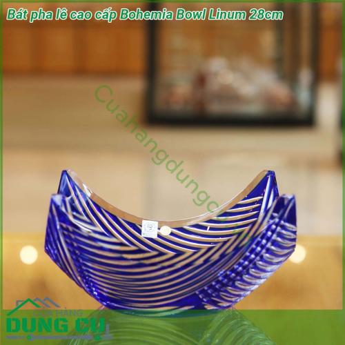 Bát pha lê cao cấp Bohemia Bowl Linum 28cm được cả thế giới công nhận về chất lượng đỉnh cao thiết kế đậm dấu ấn truyền thống và quy chuẩn đồng đều về mẫu mã mang lại vẻ đẹp tinh khiết sa hoa từ mọi góc nhìn