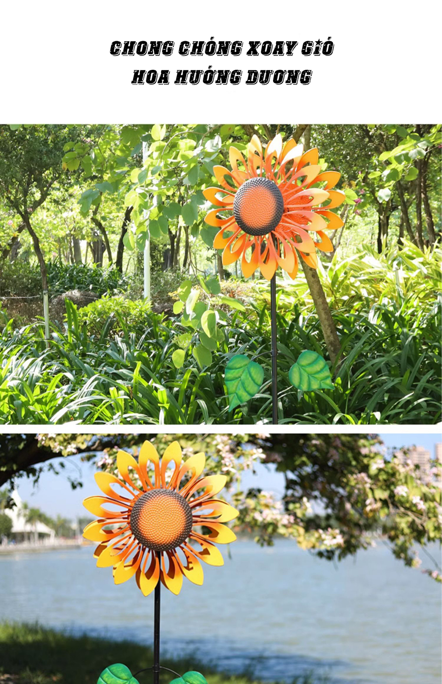 Trang trí Villa Resort với Chong chóng hoa hướng dương