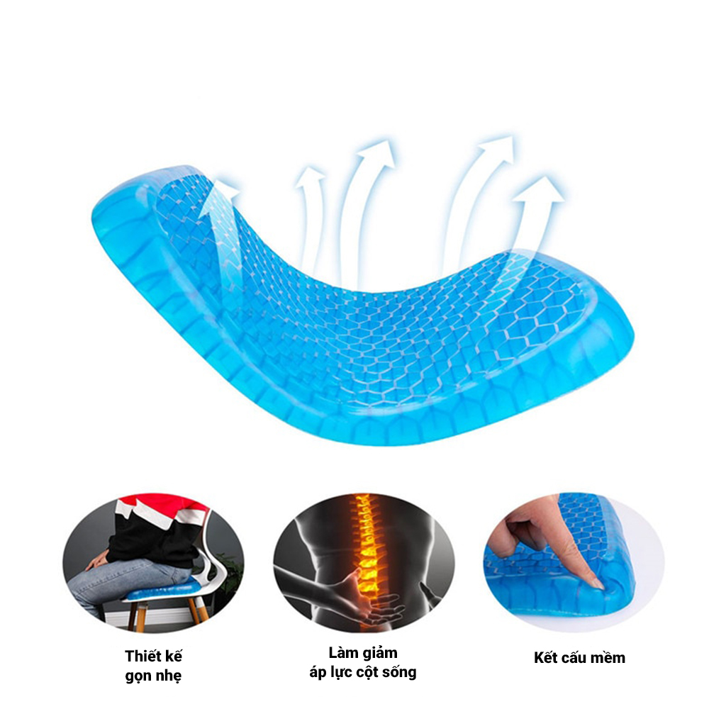 Review Đệm ngồi 3D thoáng khí chống đau mỏi cho ô tô văn phòng gia đình