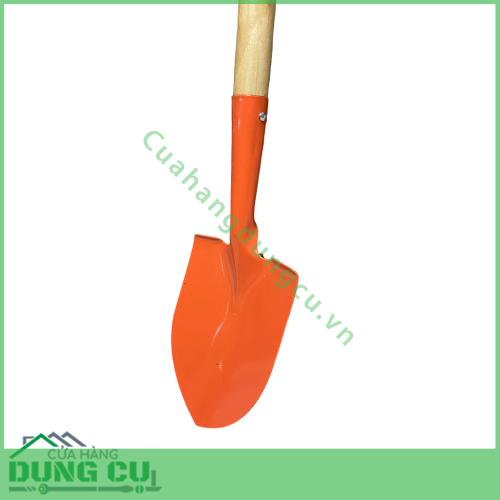 Xẻng làm vườn cán gỗ cầm tay 68cm