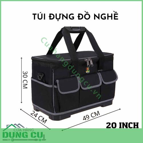 Túi đựng đồ nghề nắp vuông đế nhựa cứng