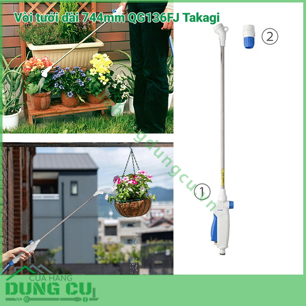 Vòi tưới dài 744mm Takagi QG136FJ