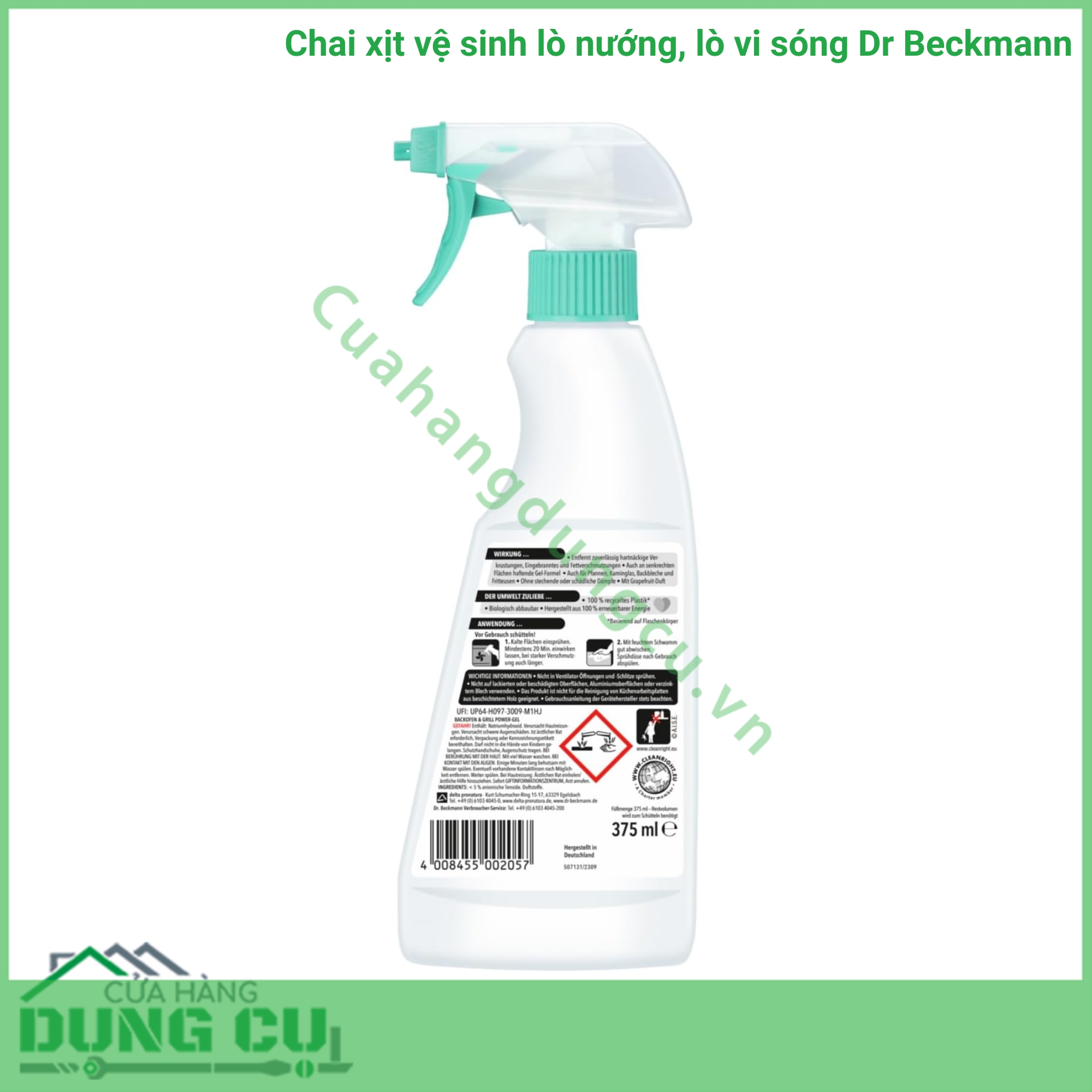 Chai xịt vệ sinh lò nướng lò vi sóng Dr Beckmann