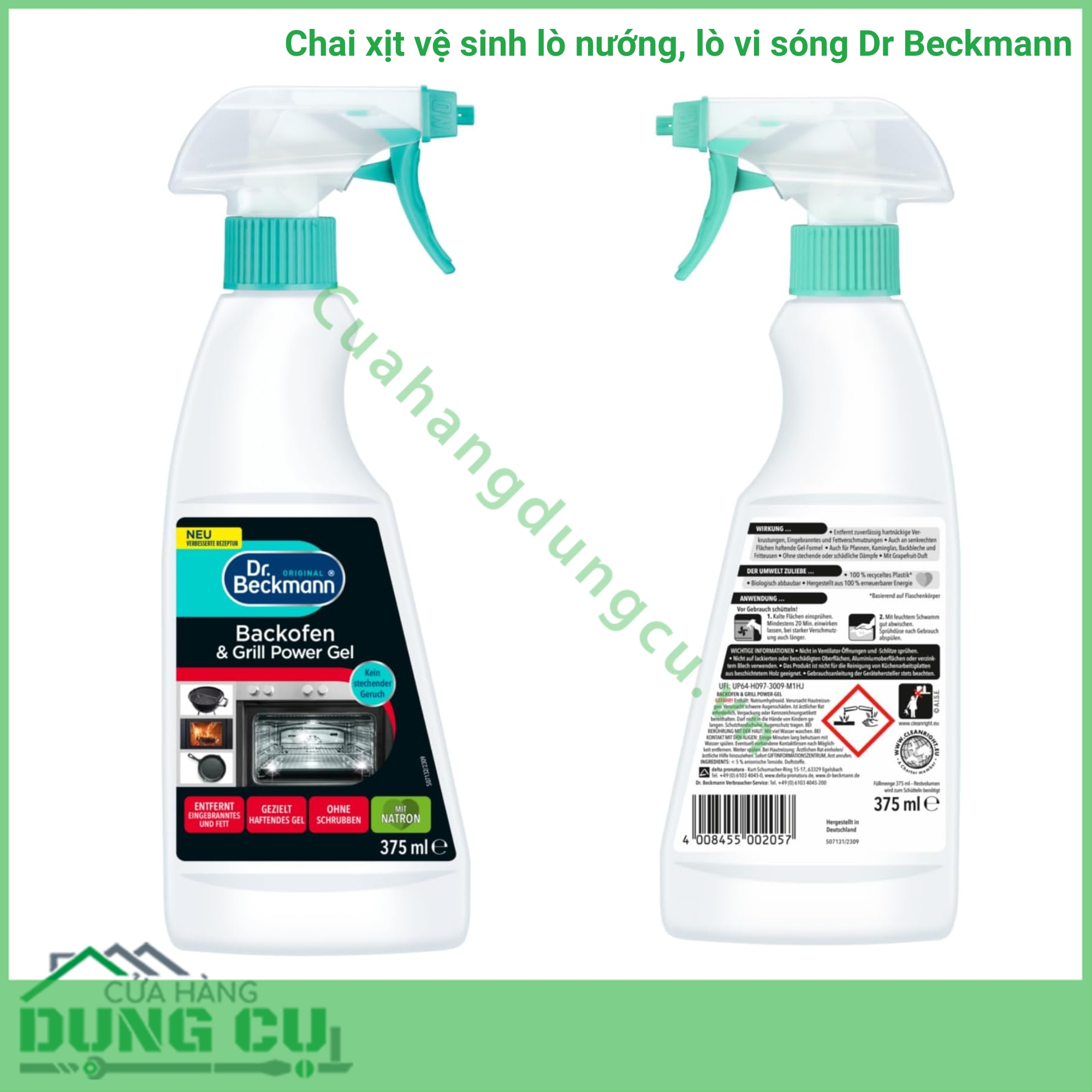 Chai xịt vệ sinh lò nướng lò vi sóng Dr Beckmann