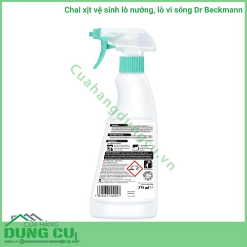 Chai xịt vệ sinh lò nướng lò vi sóng Dr Beckmann
