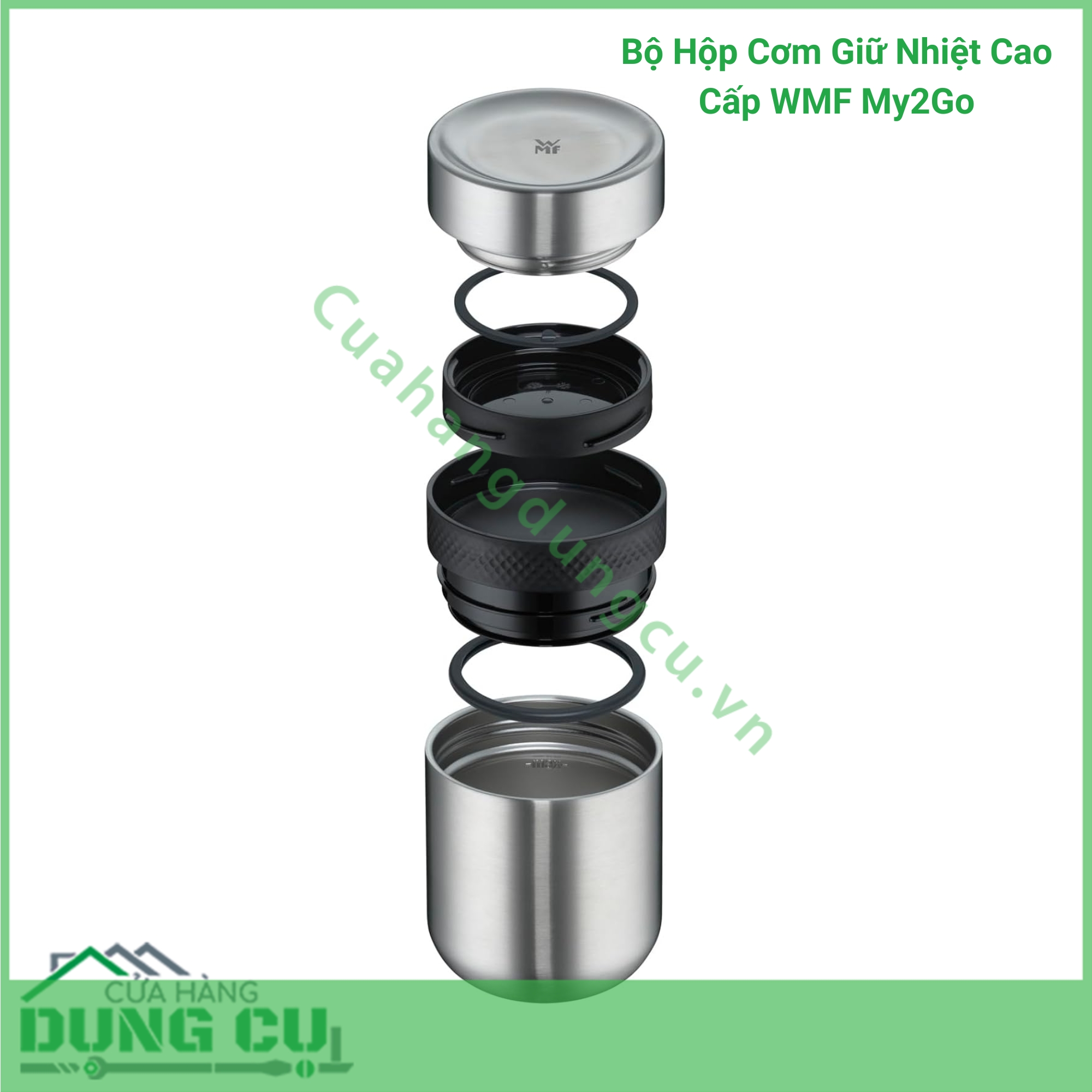 Bộ Hộp Cơm Giữ Nhiệt Cao Cấp WMF My2Go - kèm đũa thìa