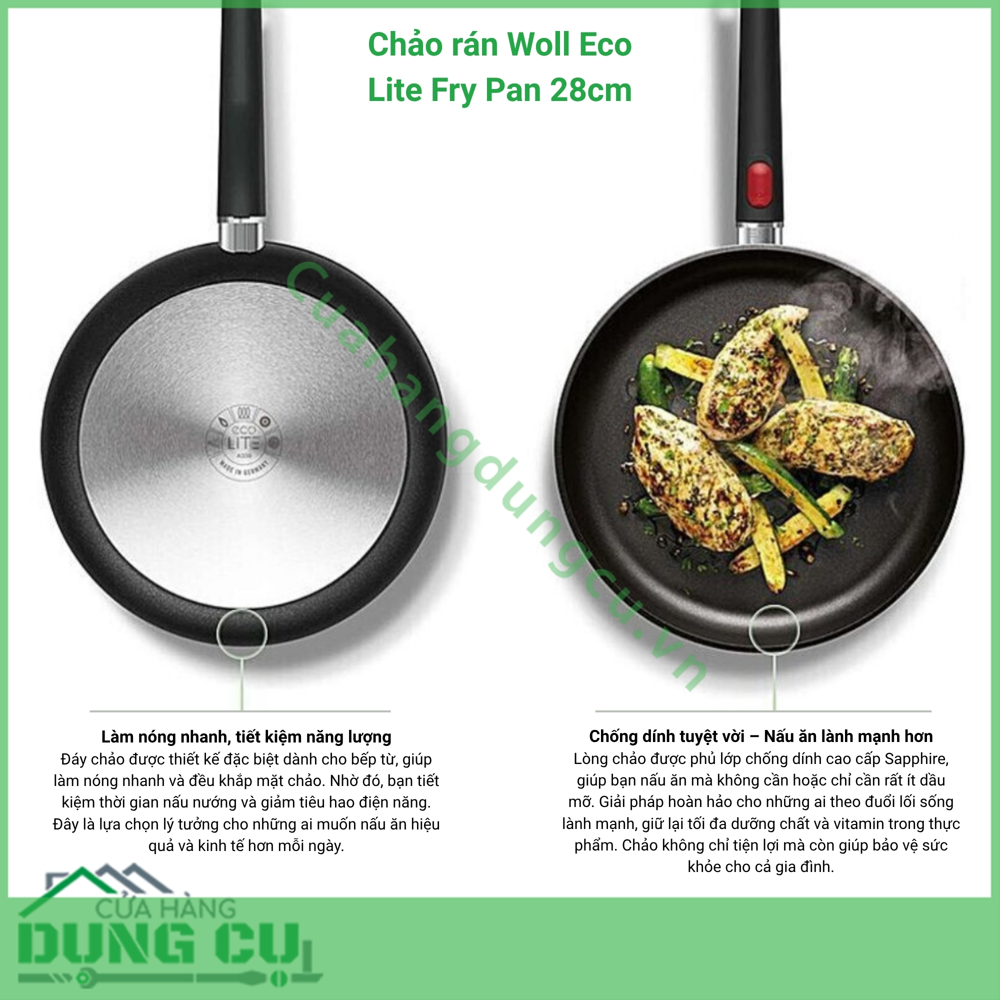 Chảo rán Woll Eco Lite Fry Pan 28cm