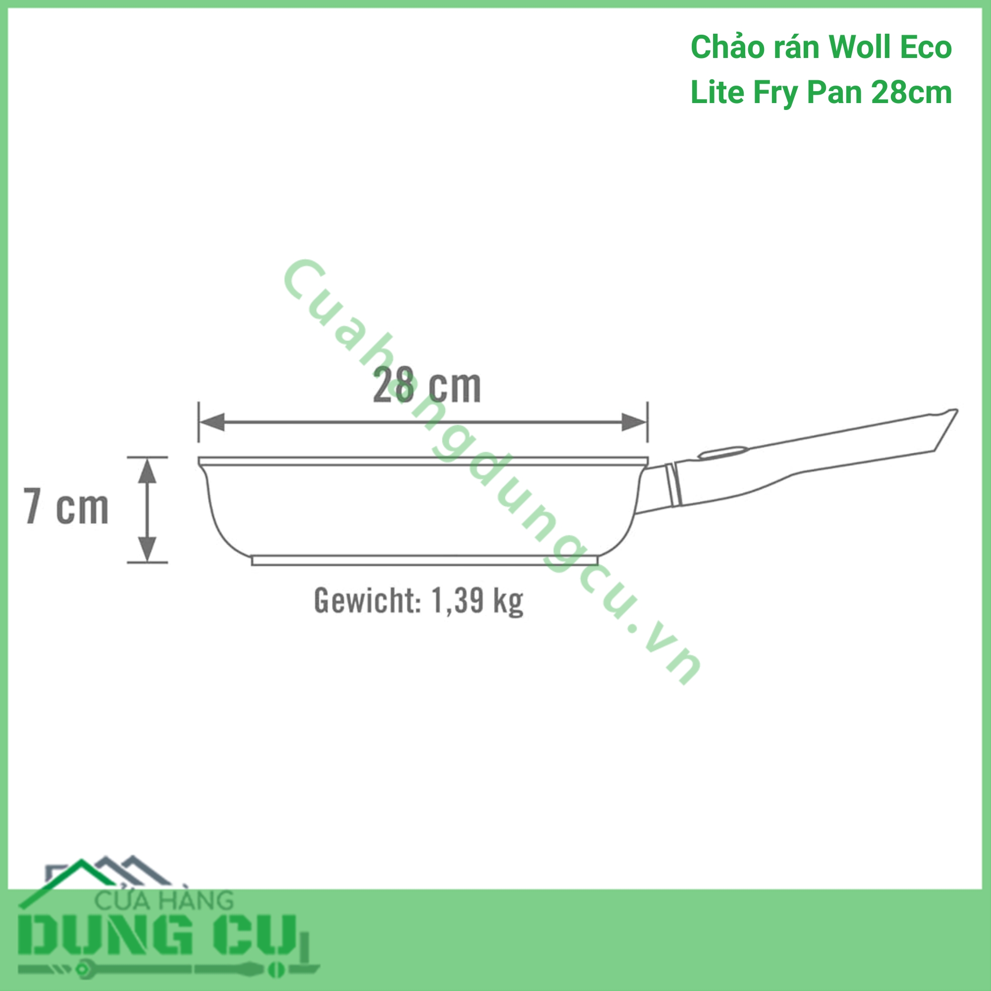 Chảo rán Woll Eco Lite Fry Pan 28cm
