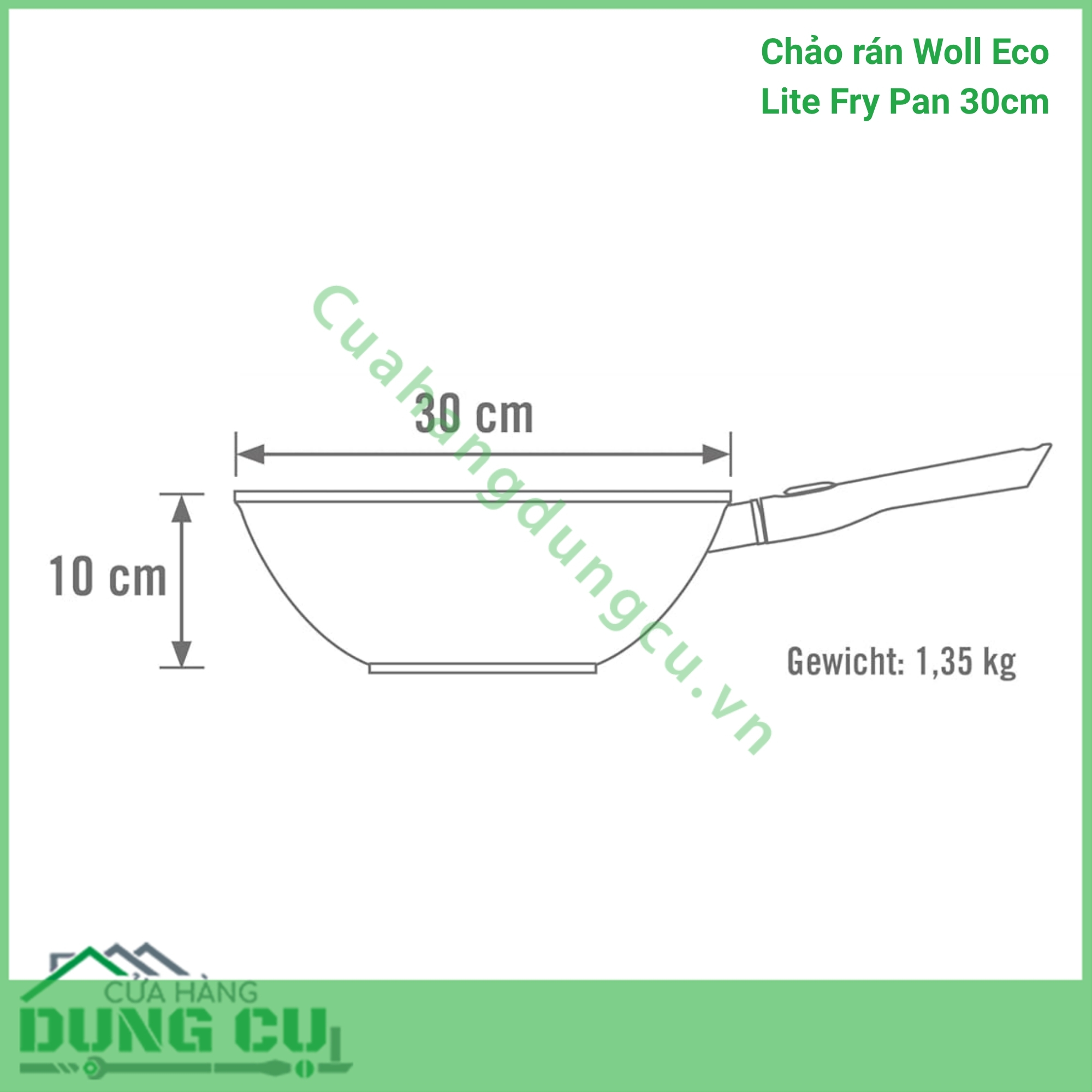 Chảo sâu lòng Woll Eco Lite Fry Pan 30cm