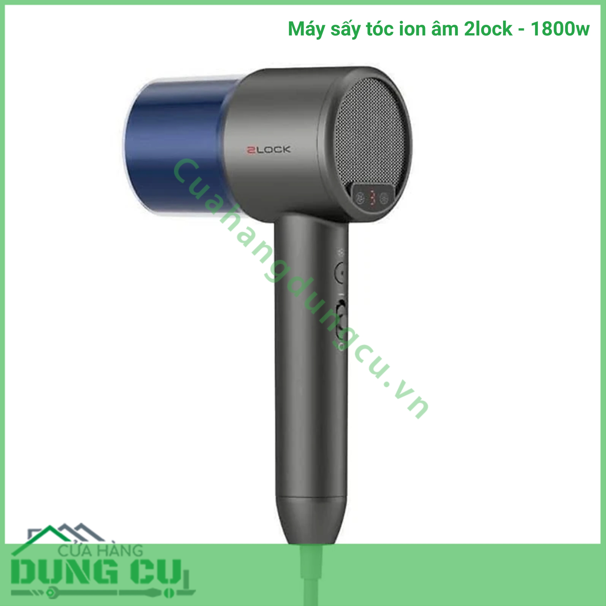 Máy sấy tóc ion âm 2lock - 1800w