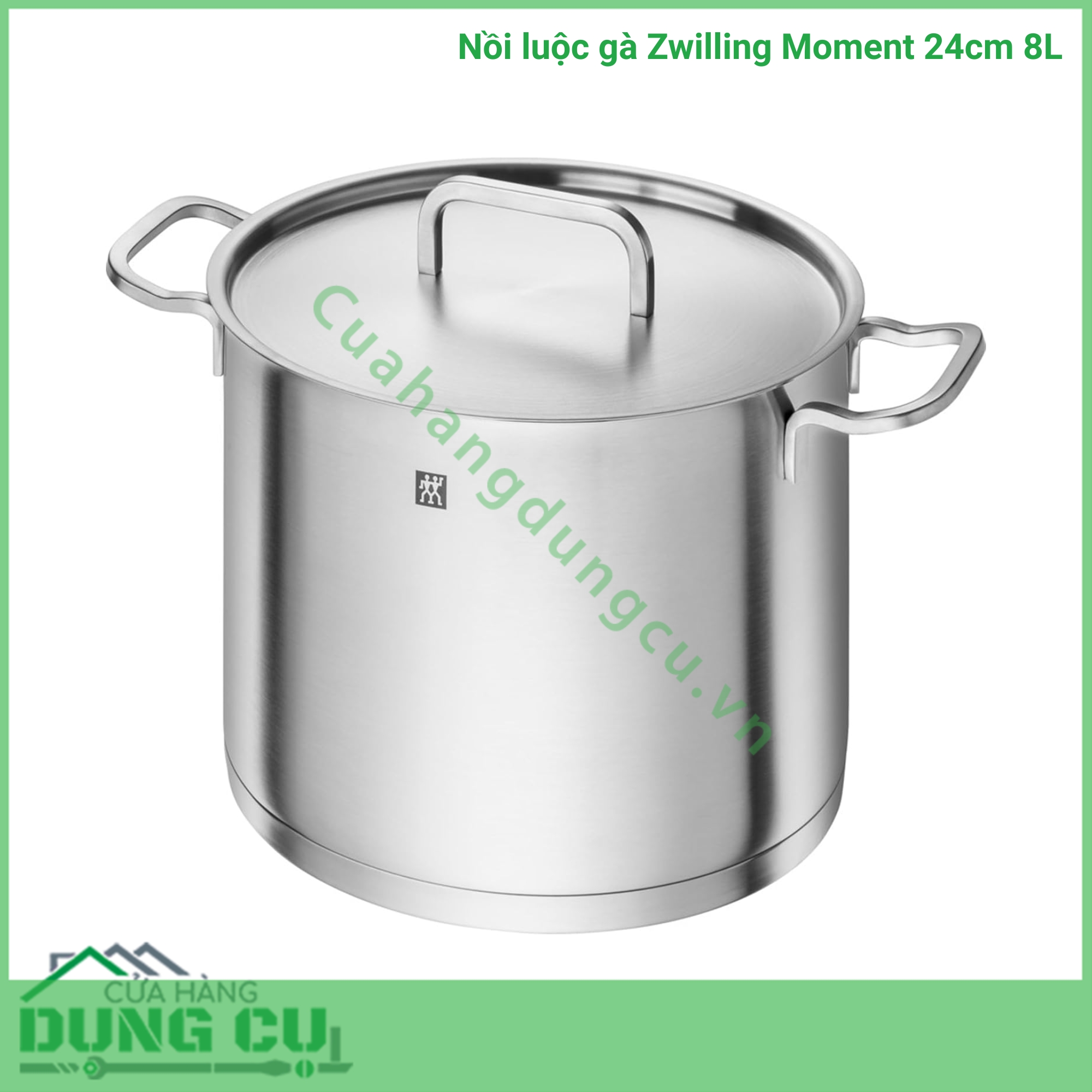 Nồi luộc gà Zwilling Moment 24cm 8L cực xịn siêu dày dặn