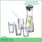 Bình thủy tính WMF Wasserkaraffe Basic 1L - Nắp inox