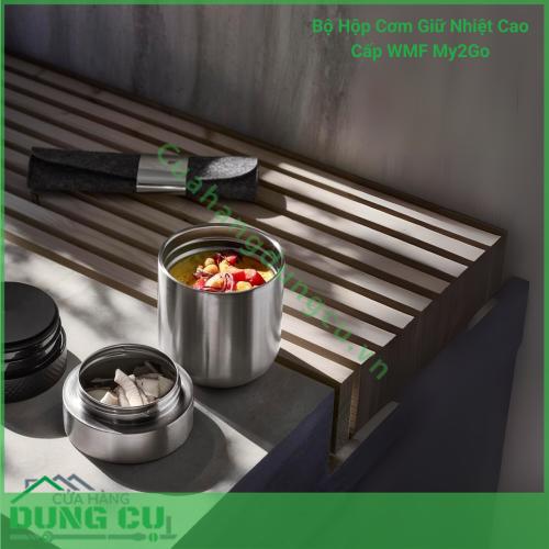 Bộ Hộp Cơm Giữ Nhiệt Cao Cấp WMF My2Go - kèm đũa thìa