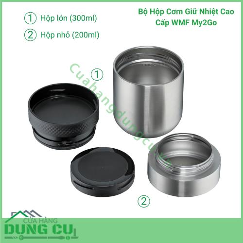 Bộ Hộp Cơm Giữ Nhiệt Cao Cấp WMF My2Go - kèm đũa thìa