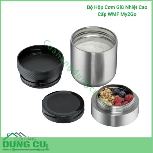 Bộ Hộp Cơm Giữ Nhiệt Cao Cấp WMF My2Go - kèm đũa thìa