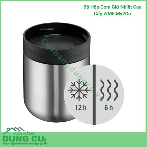 Bộ Hộp Cơm Giữ Nhiệt Cao Cấp WMF My2Go - kèm đũa thìa