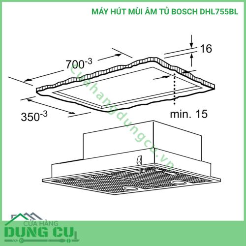 MÁY HÚT MÙI ÂM TỦ BOSCH DHL755BL