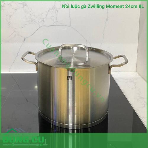 Nồi luộc gà Zwilling Moment 24cm 8L cực xịn siêu dày dặn