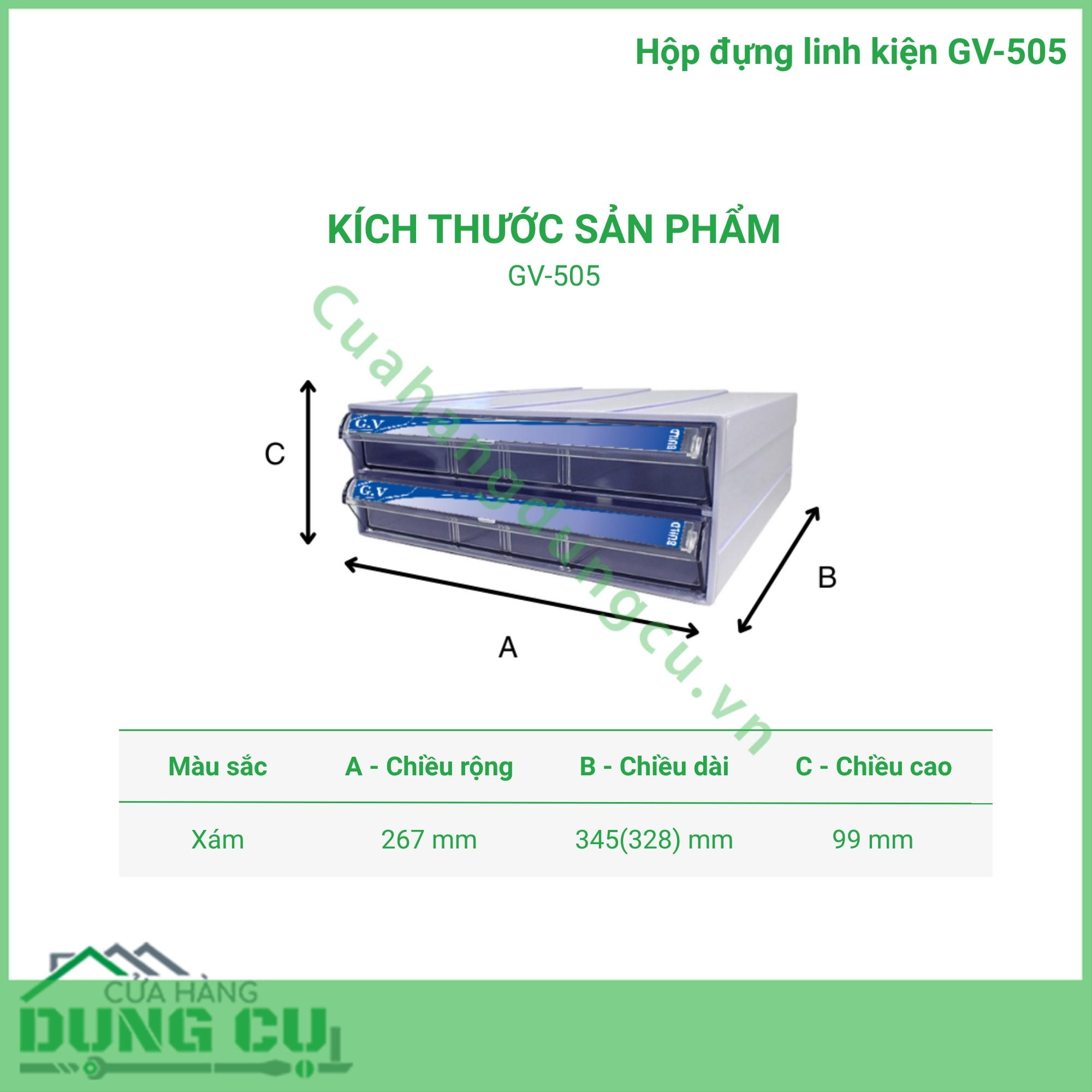 Hộp đựng linh kiện GV-505