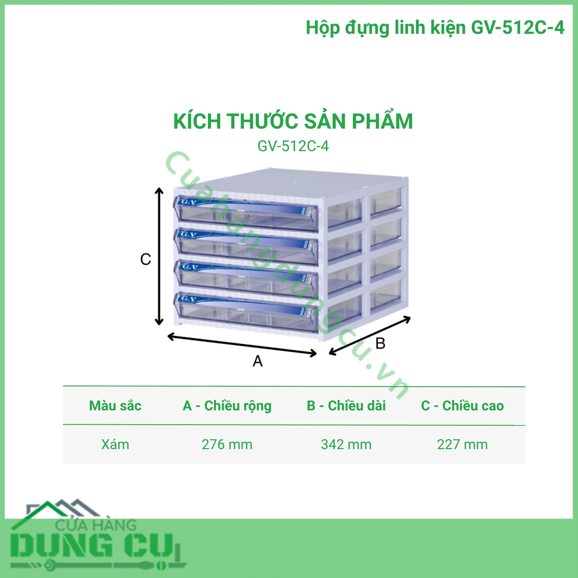 Tủ đựng hồ sơ tài liệu GV-512C4