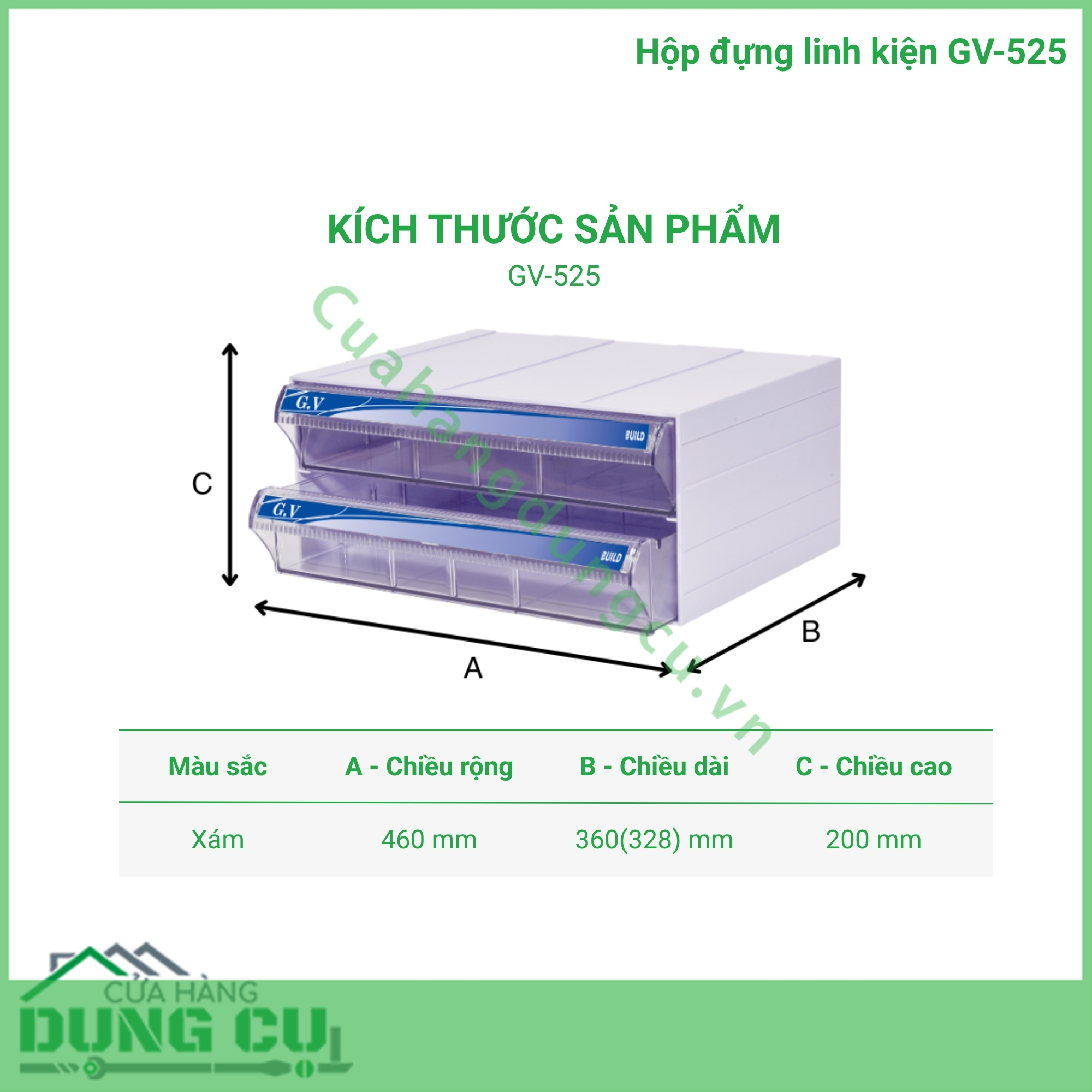 Hộp đựng linh kiện GV-525