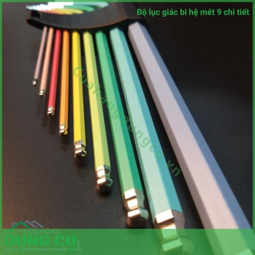 Bộ lục giác bi hệ mét 9 chi tiết 1 5-10mm AQUS910 Asahi