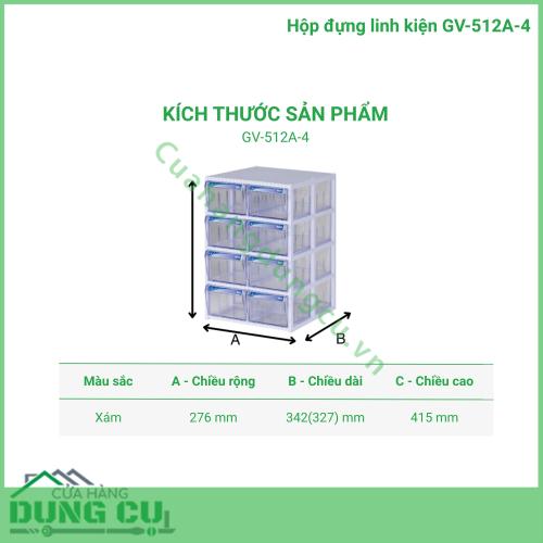 Tủ đựng linh kiện GV-512A4