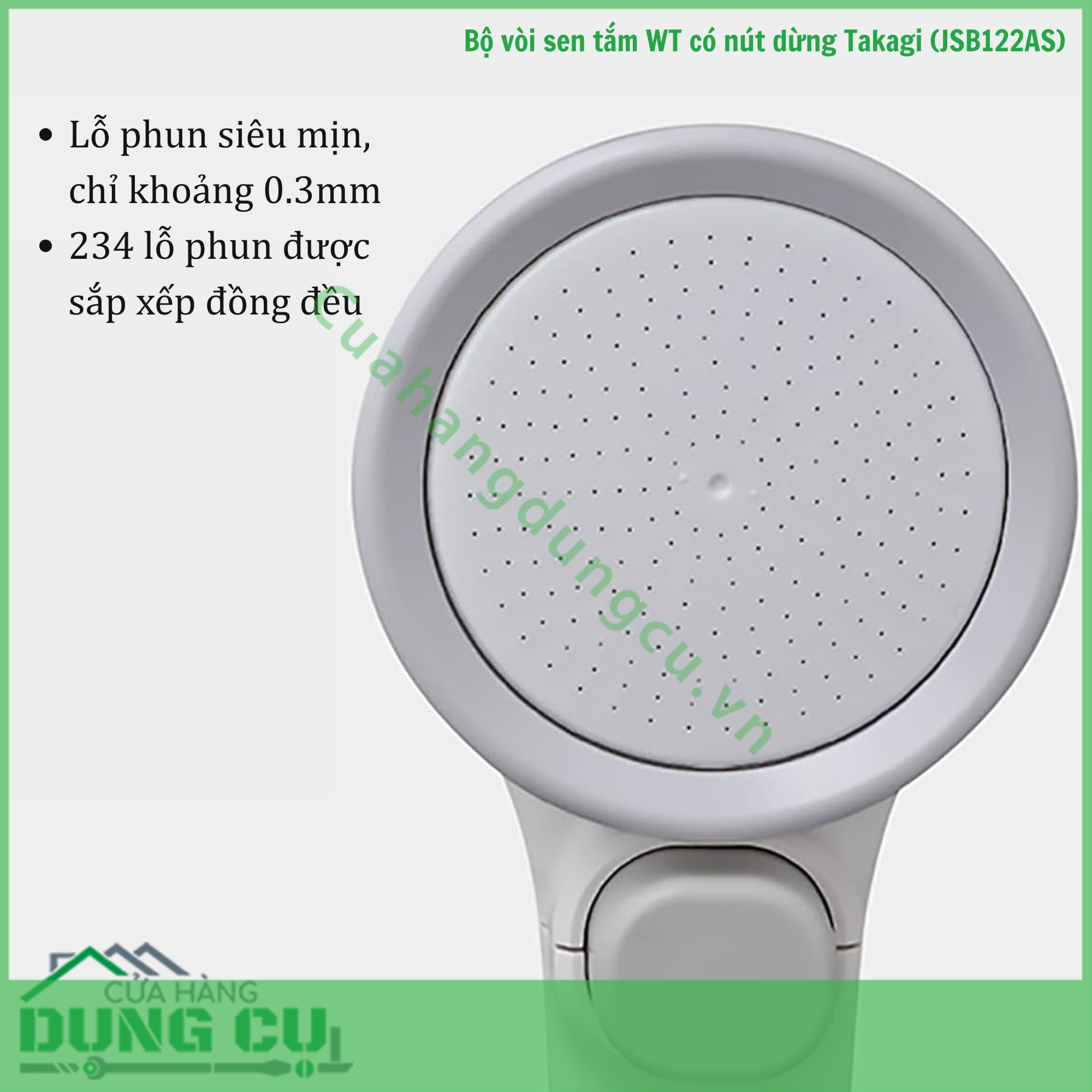 Bộ vòi sen tắm WT có nút dừng Takagi (JSB122AS)