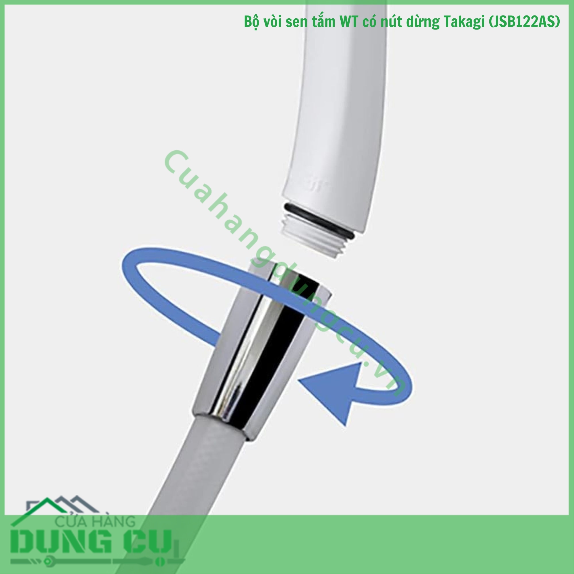 Bộ vòi sen tắm WT có nút dừng Takagi (JSB122AS)