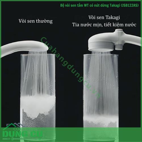 Bộ vòi sen tắm WT có nút dừng Takagi (JSB122AS)