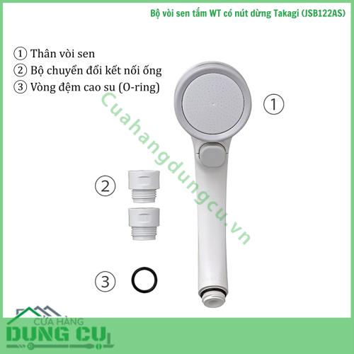 Bộ vòi sen tắm WT có nút dừng Takagi (JSB122AS)