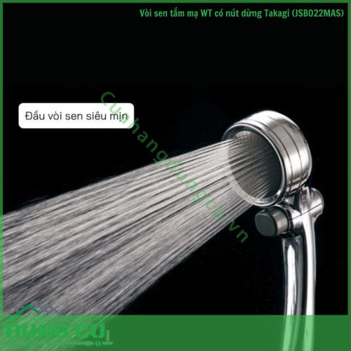 Vòi sen tắm mạ WT có nút dừng Takagi (JSB022MAS)