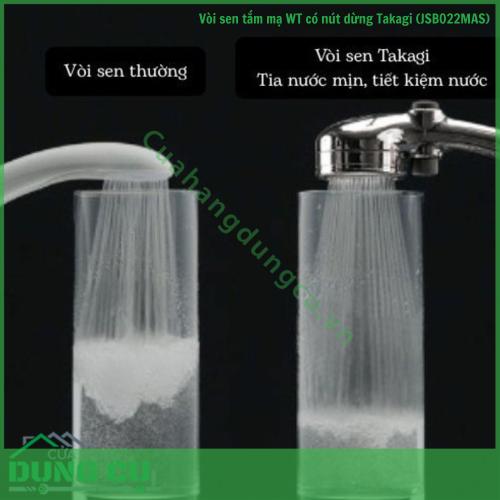Vòi sen tắm mạ WT có nút dừng Takagi (JSB022MAS)