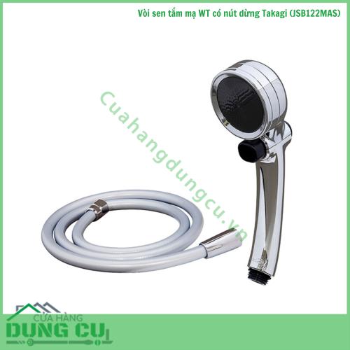 Bộ vòi sen tắm mạ WT có nút dừng Takagi (JSB122MAS)