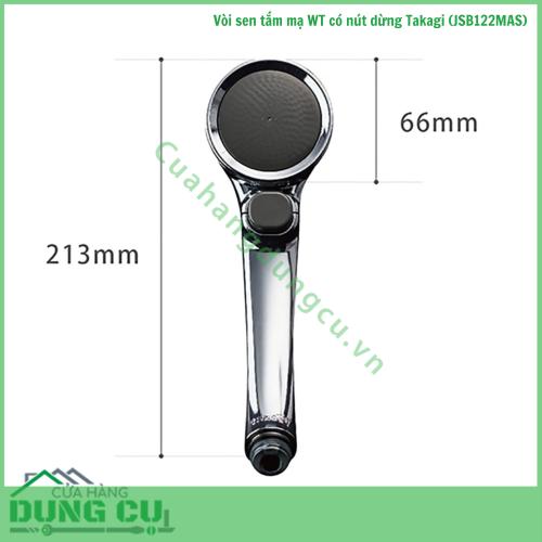Bộ vòi sen tắm mạ WT có nút dừng Takagi (JSB122MAS)