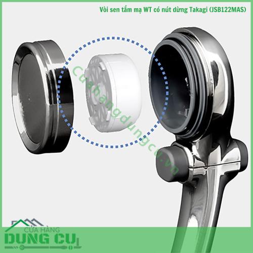 Bộ vòi sen tắm mạ WT có nút dừng Takagi (JSB122MAS)