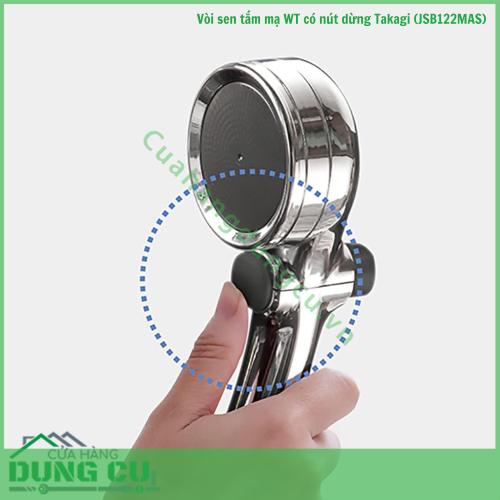 Bộ vòi sen tắm mạ WT có nút dừng Takagi (JSB122MAS)