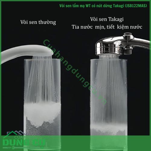 Bộ vòi sen tắm mạ WT có nút dừng Takagi (JSB122MAS)