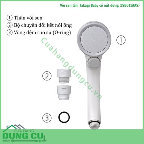 Vòi sen tắm Takagi Baby có nút dừng (JSB011AAS)