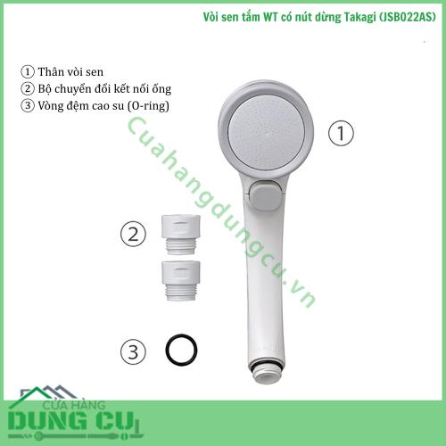 Vòi sen tắm WT có nút dừng Takagi (JSB022AS)