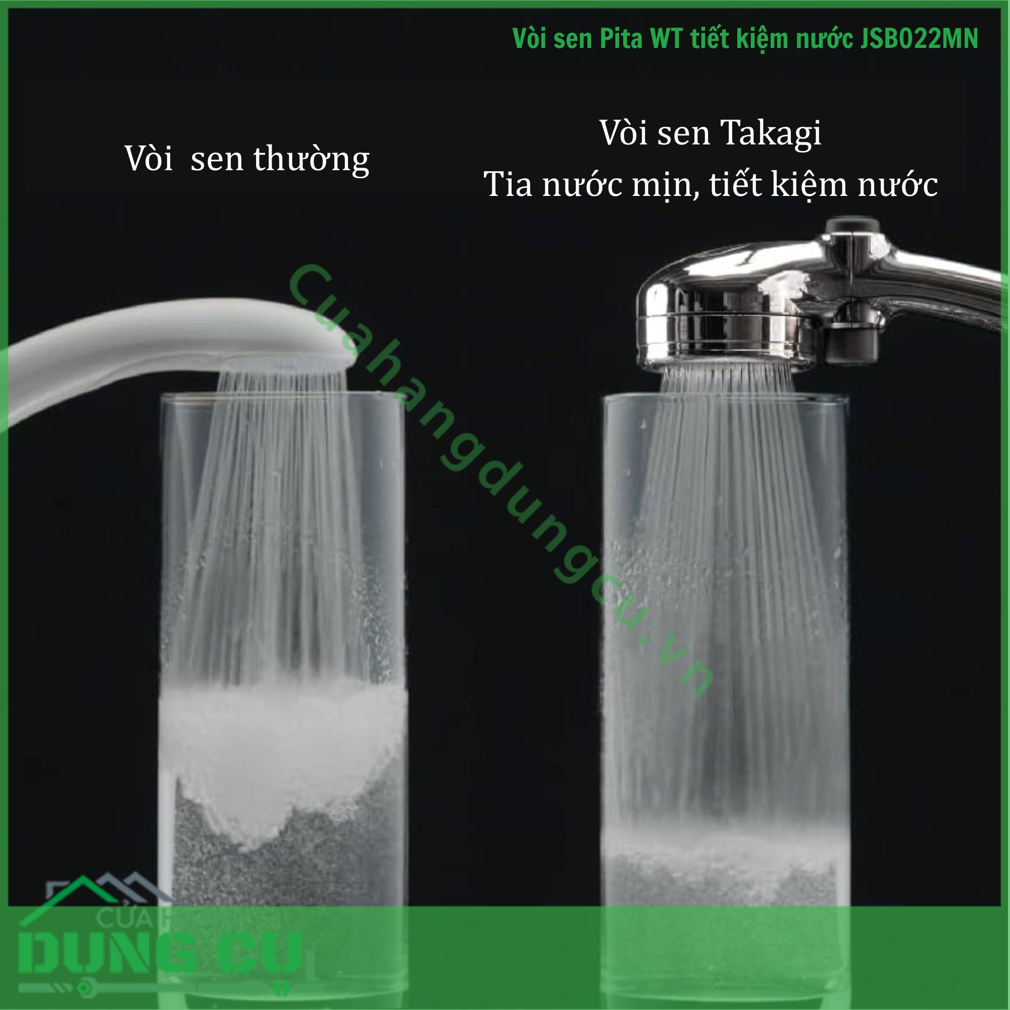 Vòi sen tắm mạ WT có nút dừng Takagi (JSB022MN)