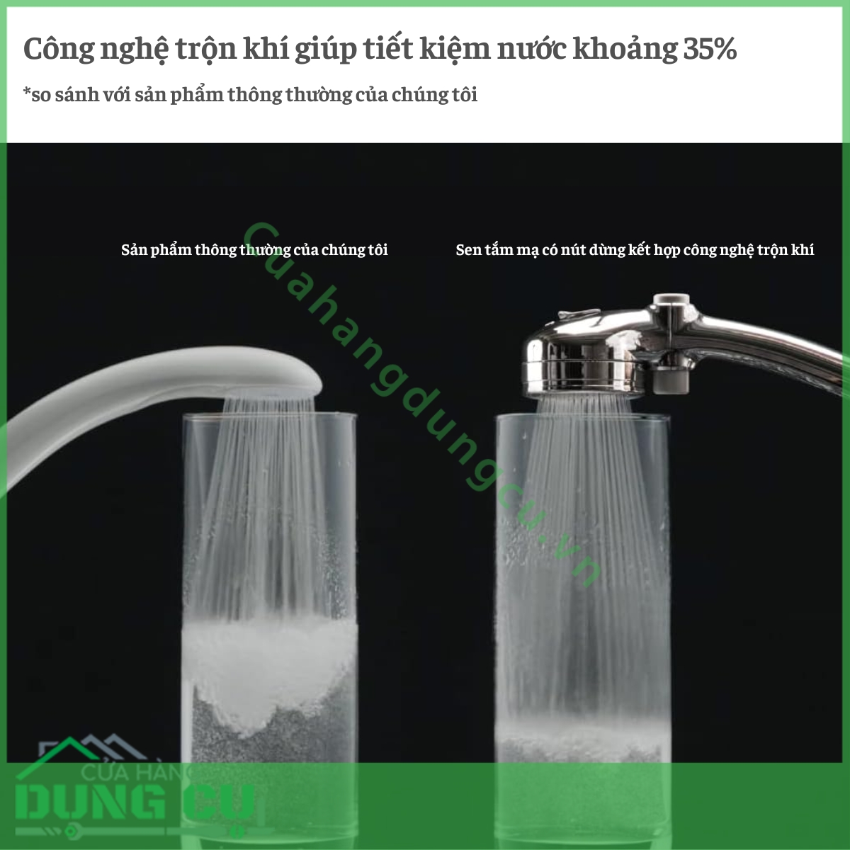 Vòi sen tắm mạ có nút dừng kết hợp công nghệ trộn khí Takagi (JSB025BM)