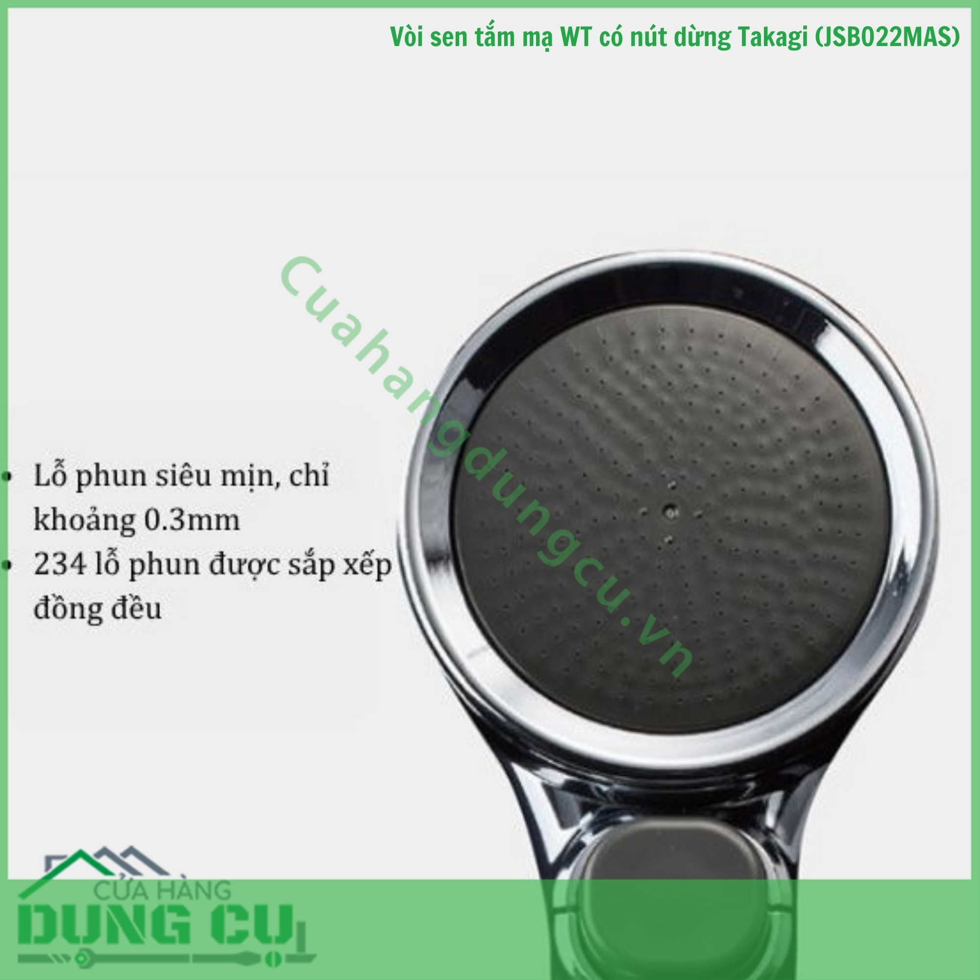 Vòi sen tắm mạ WT có nút dừng Takagi (JSB022MAS)