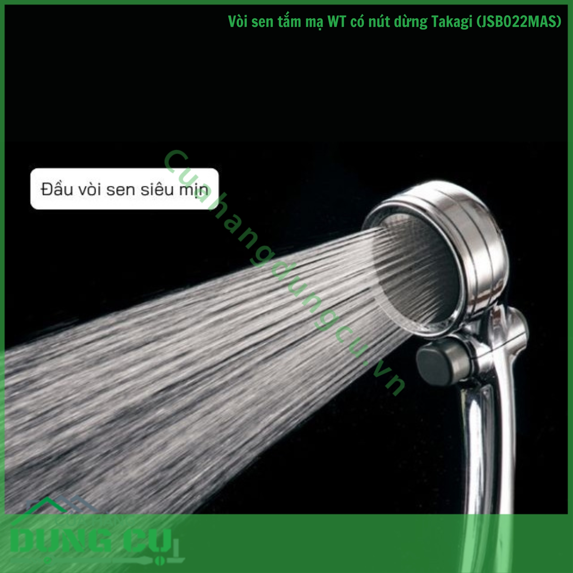 Vòi sen tắm mạ WT có nút dừng Takagi (JSB022MAS)