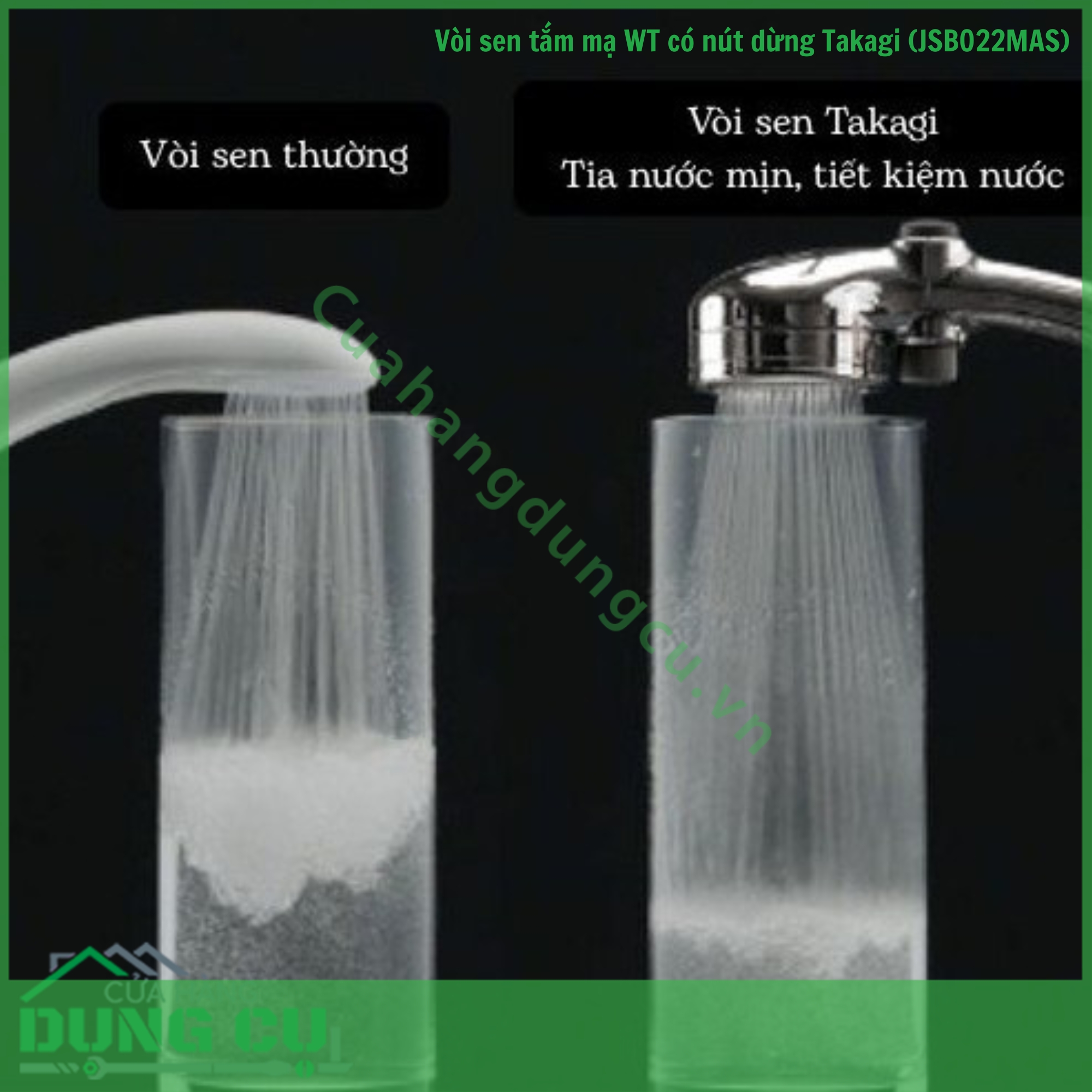 Vòi sen tắm mạ WT có nút dừng Takagi (JSB022MAS)