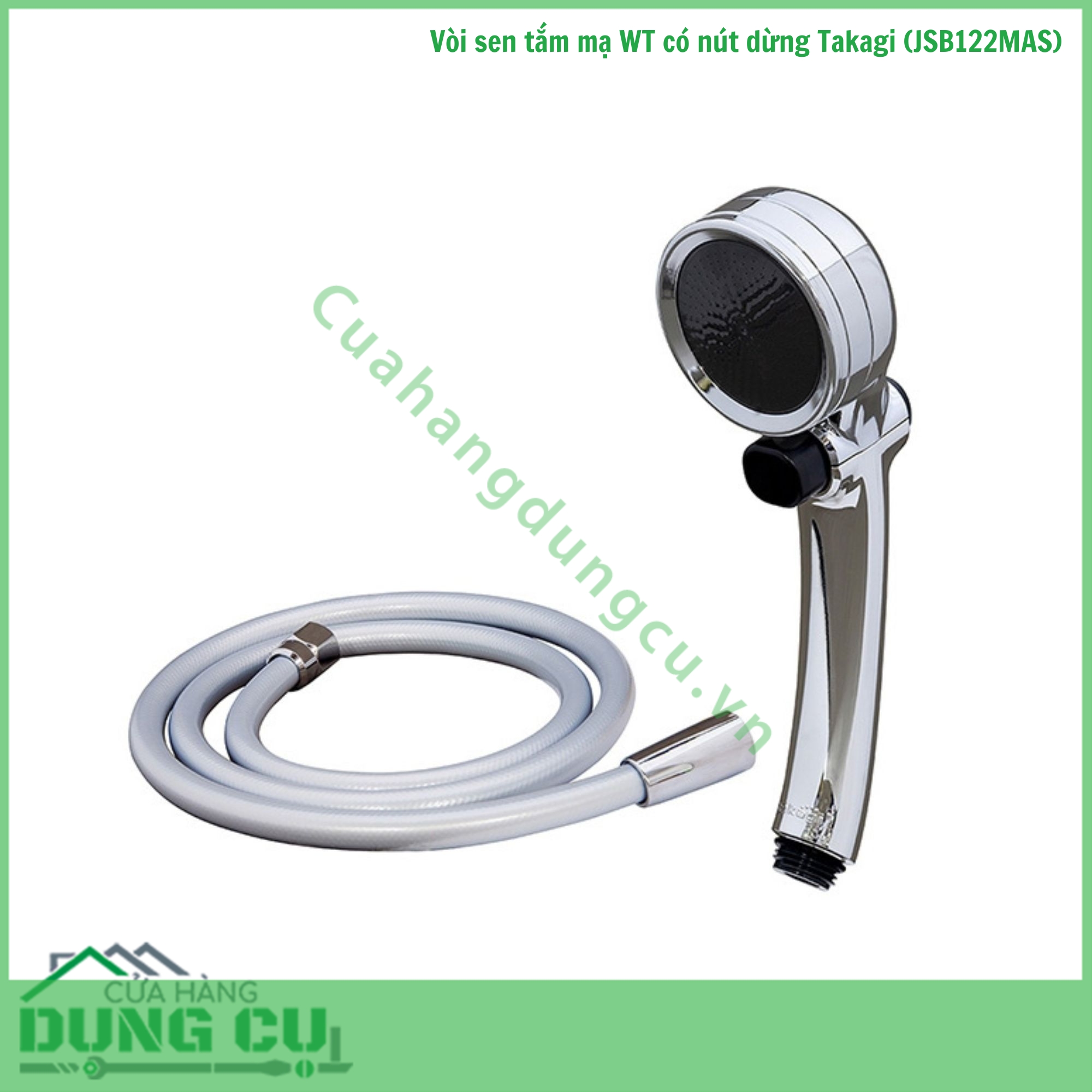 Bộ vòi sen tắm mạ WT có nút dừng Takagi (JSB122MAS)