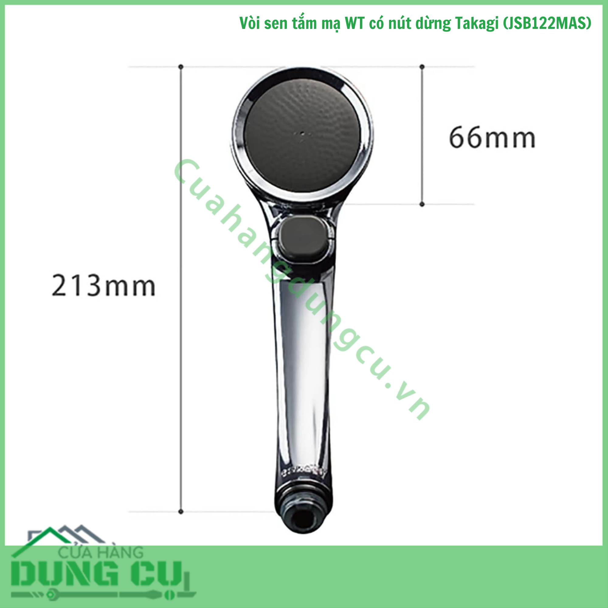 Bộ vòi sen tắm mạ WT có nút dừng Takagi (JSB122MAS)