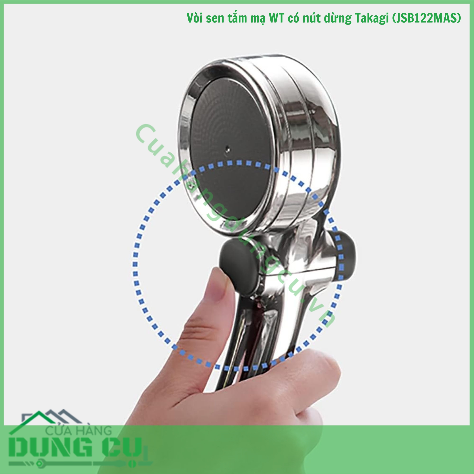 Bộ vòi sen tắm mạ WT có nút dừng Takagi (JSB122MAS)