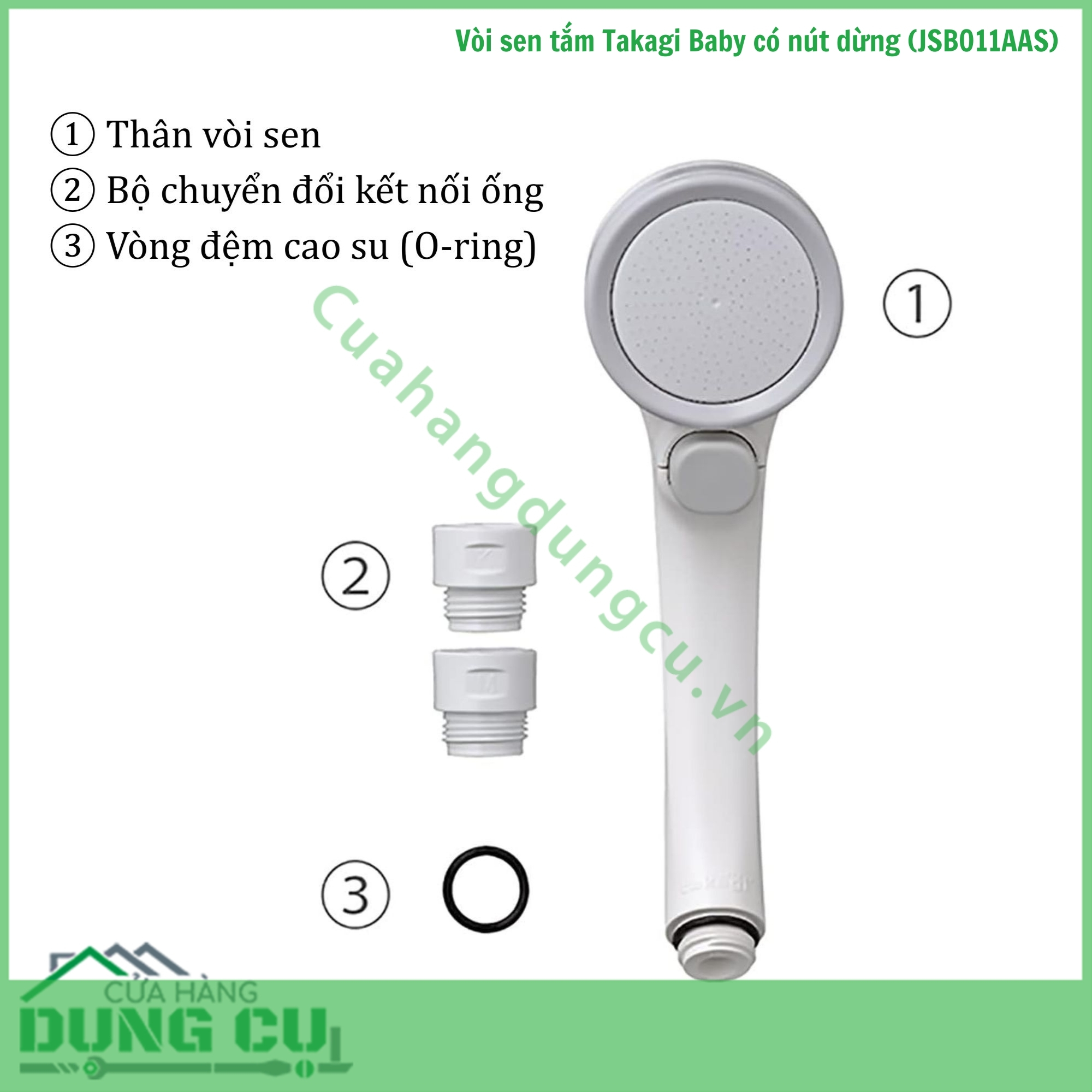 Vòi sen tắm Takagi Baby có nút dừng (JSB011AAS)